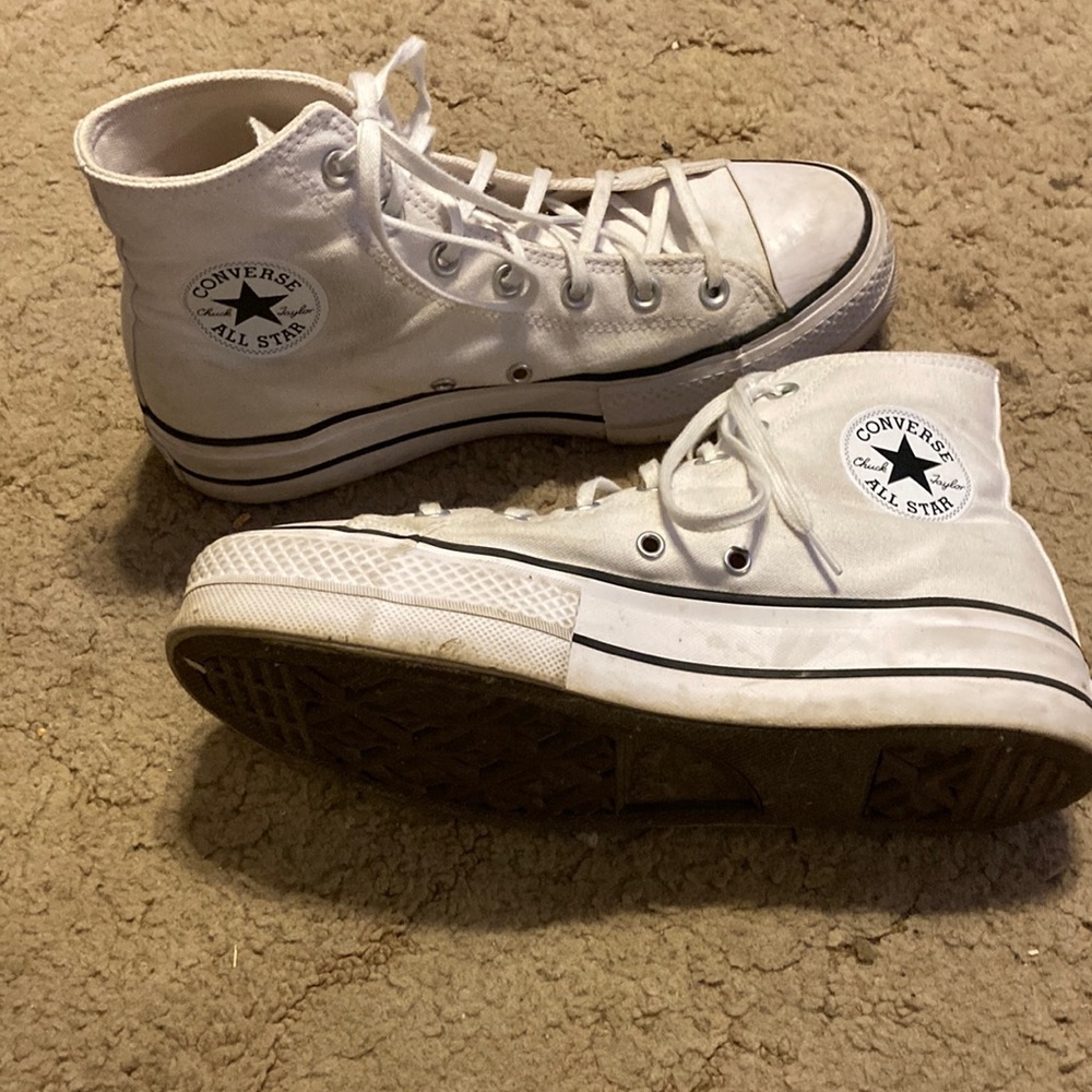 White platform converse